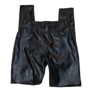Faux Leather butt fitting sexy, sassy, goth, vegan leggings size 5/6